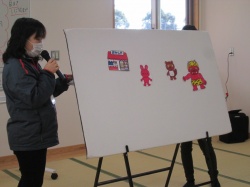 節分のお話のパネルシアター。 『くまのおかしやさん』