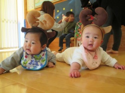 かわいいトナカイさんが たにっこりんに遊びに来てくれました。