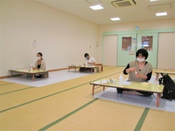 ソーシャルディスタンスをとり、講座が行われました！