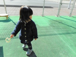 みてみて！シャボン玉作れたよ！