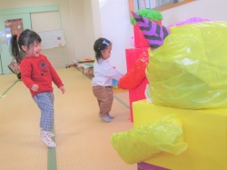 やった！鬼さんに当たった当たった！！