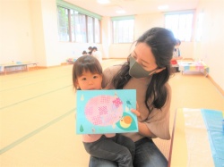 ピンクのあじさいをママと作ったよ！