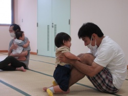 ぱぱー！おともだちいっぱいだね！